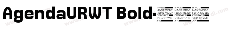 AgendaURWT Bold字体转换